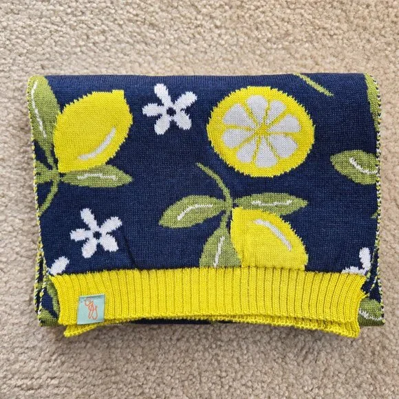 100% Merino Wool Scarf Lemons - Picture 9 of 10